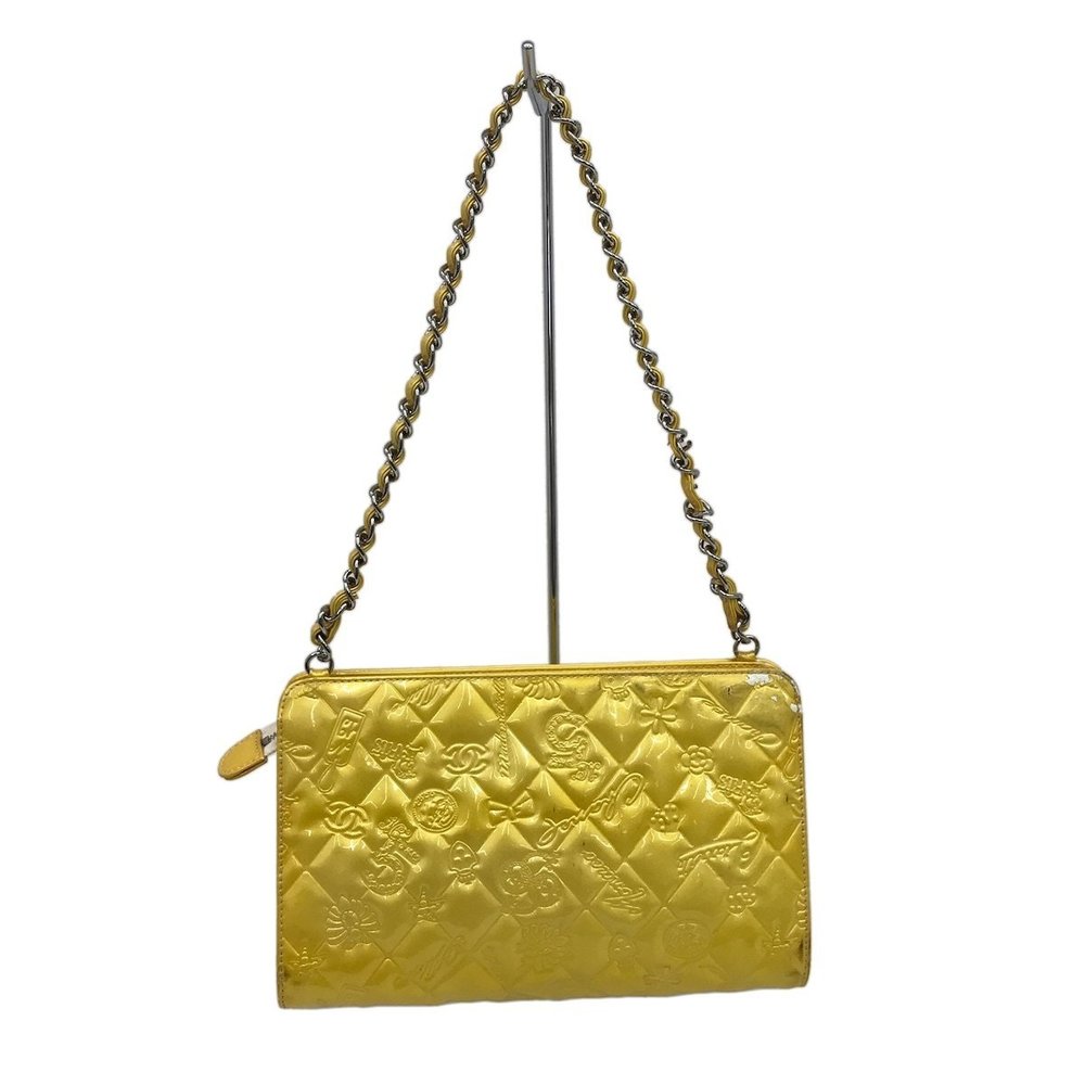 Chanel Symbol Charm Shoulder Bag Enamel Yellow